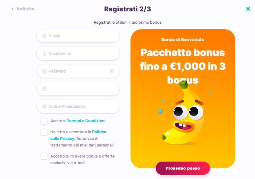 Come registrarsi su Nomini Casino